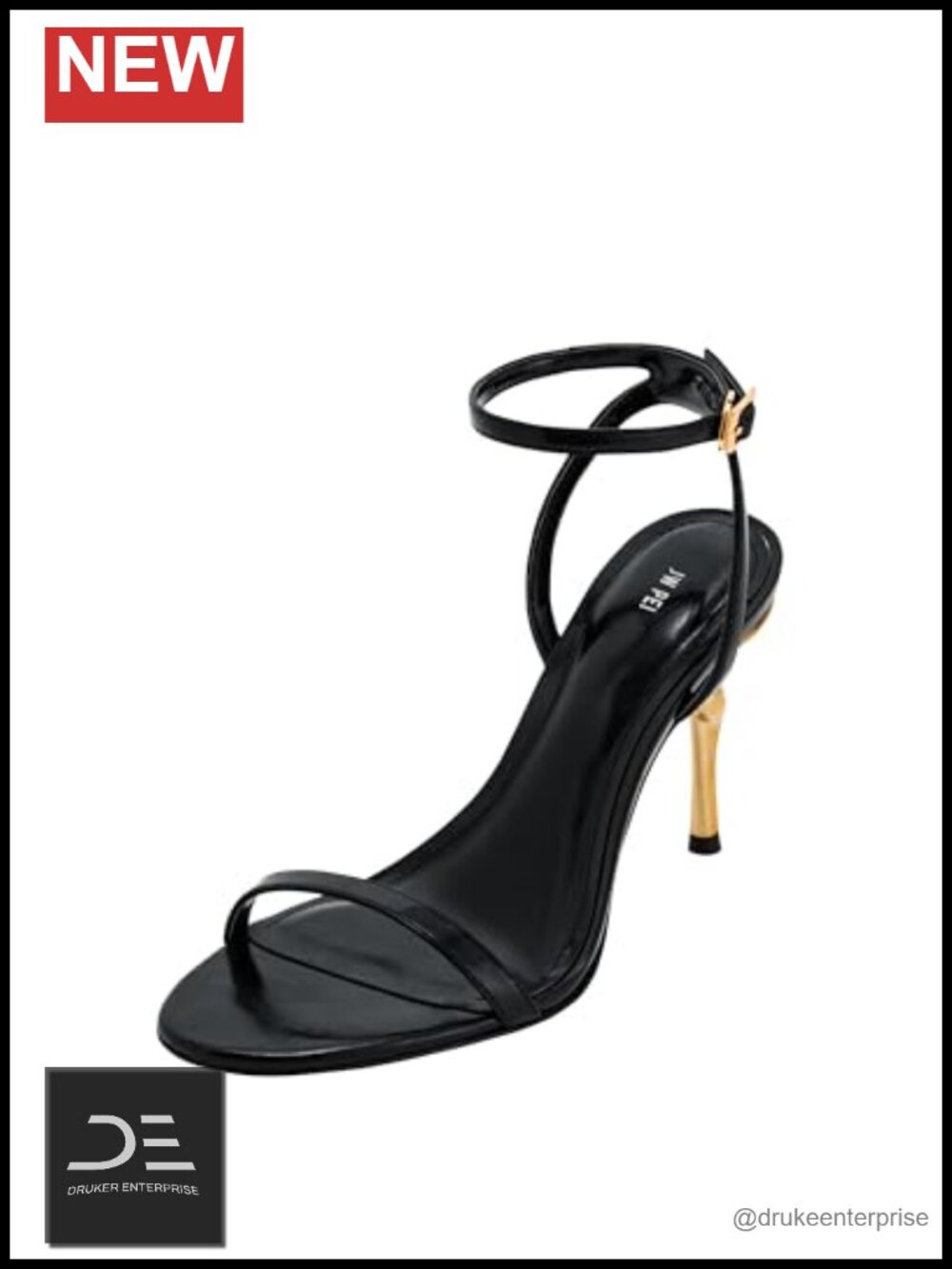Vegan Leather Lace Up Heeled Sandals Ankle Strap High Heel 3.74"